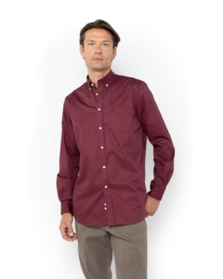 ΑΝΔΡΙΚΟ ΠΟΥΚΑΜΙΣΟ ΚΑΠΑΡΤΙΝΑ REGULAR FIT ΜΠΟΡΝΤΟ thumb