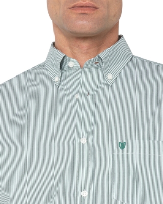 ΑΝΔΡΙΚΟ ΠΟΥΚΑΜΙΣΟ ΡΙΓΕΣ ΠΟΠΛΙΝΑ REGULAR FIT thumb