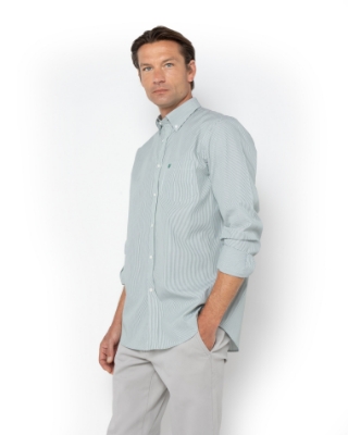 ΑΝΔΡΙΚΟ ΠΟΥΚΑΜΙΣΟ ΡΙΓΕΣ ΠΟΠΛΙΝΑ REGULAR FIT thumb