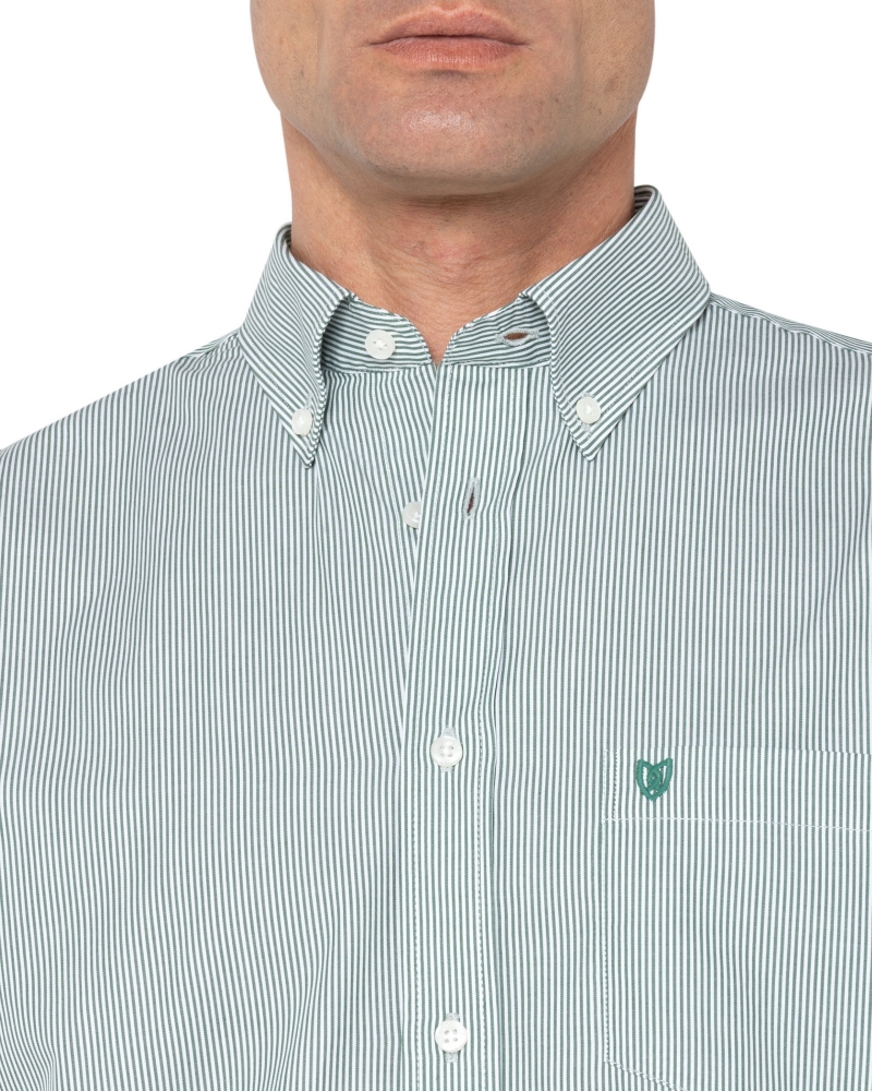 ΑΝΔΡΙΚΟ ΠΟΥΚΑΜΙΣΟ ΡΙΓΕΣ ΠΟΠΛΙΝΑ REGULAR FIT