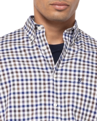 ΑΝΔΡΙΚΟ ΠΟΥΚΑΜΙΣΟ ΚΑΡΟ TWILL REGULAR FIT thumb