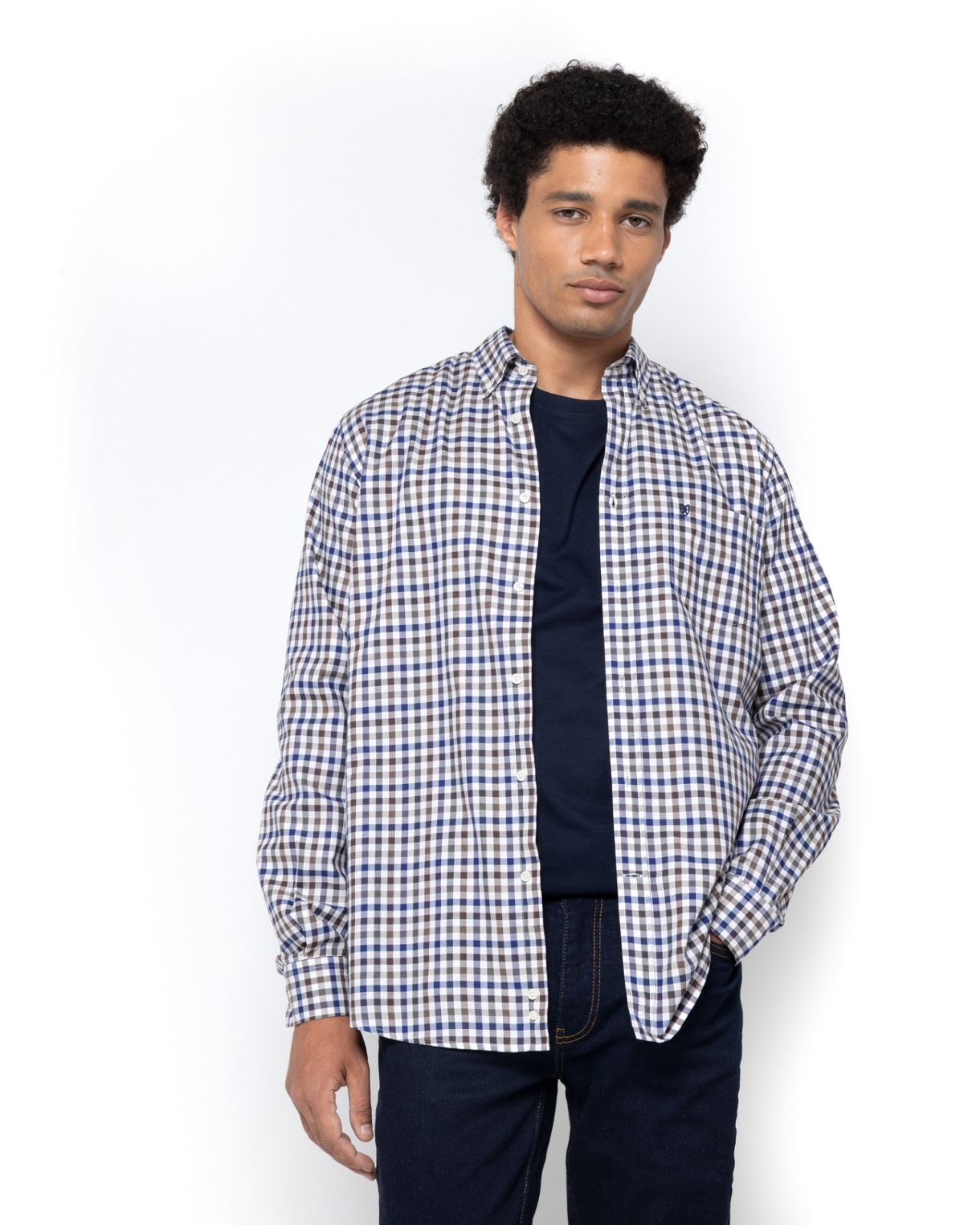 ΑΝΔΡΙΚΟ ΠΟΥΚΑΜΙΣΟ ΚΑΡΟ TWILL REGULAR FIT