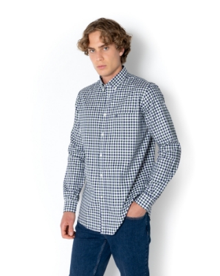 ΑΝΔΡΙΚΟ ΠΟΥΚΑΜΙΣΟ ΚΑΡΟ TWILL REGULAR FIT thumb