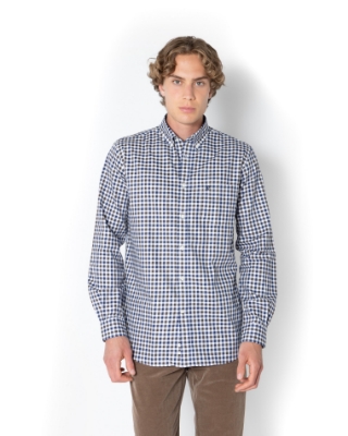 ΑΝΔΡΙΚΟ ΠΟΥΚΑΜΙΣΟ ΚΑΡΟ TWILL REGULAR FIT thumb