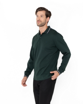 ΜΠΛΟΥΖΑ POLO PIQUE REGULAR FIT ΠΡΑΣΙΝΟ thumb