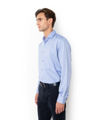 	ΠΟΥΚΑΜΙΣΟ DOBBY CUSTOM FIT ΓΑΛΑΖΙΟ thumb