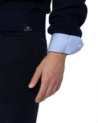 ΜΠΛΕ ΑΝΔΡΙΚΗ ΠΛΕΚΤΗ ΖΑΚΕΤΑ REGULAR FIT thumb