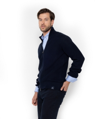 ΜΠΛΕ ΑΝΔΡΙΚΗ ΠΛΕΚΤΗ ΖΑΚΕΤΑ REGULAR FIT thumb