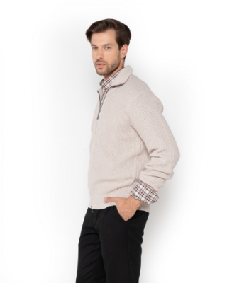 ΕΚΡΟΥ ΑΝΔΡΙΚΗ ΠΛΕΚΤΗ ΖΑΚΕΤΑ REGULAR FIT thumb