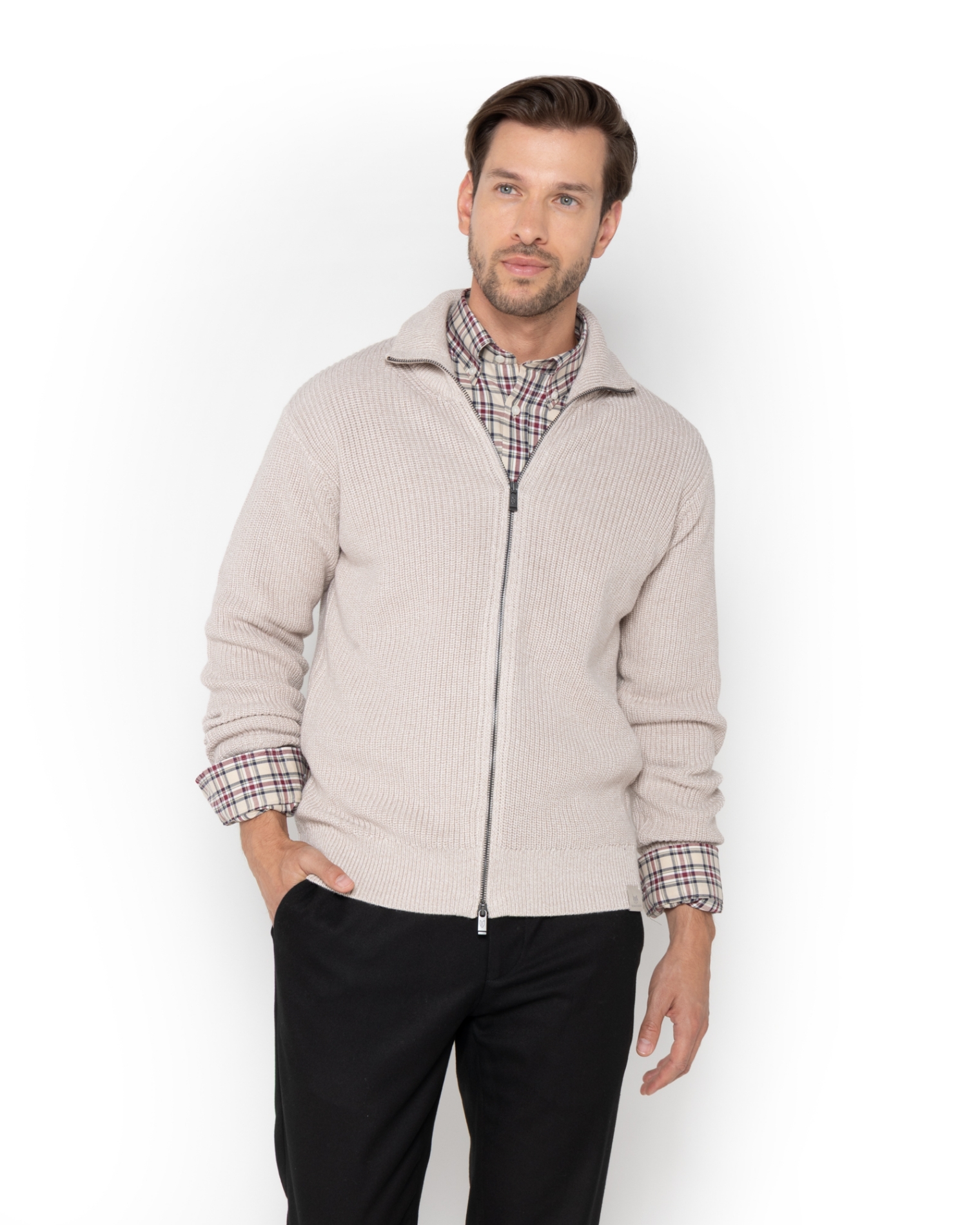 ΕΚΡΟΥ ΑΝΔΡΙΚΗ ΠΛΕΚΤΗ ΖΑΚΕΤΑ REGULAR FIT