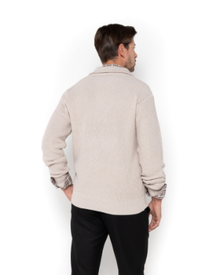 ΕΚΡΟΥ ΑΝΔΡΙΚΗ ΠΛΕΚΤΗ ΖΑΚΕΤΑ REGULAR FIT thumb