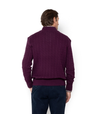 ΑΝΔΡΙΚΟ ΠΛΕΚΤΟ HALF-ZIP ΜΠΟΡΝΤΟ thumb