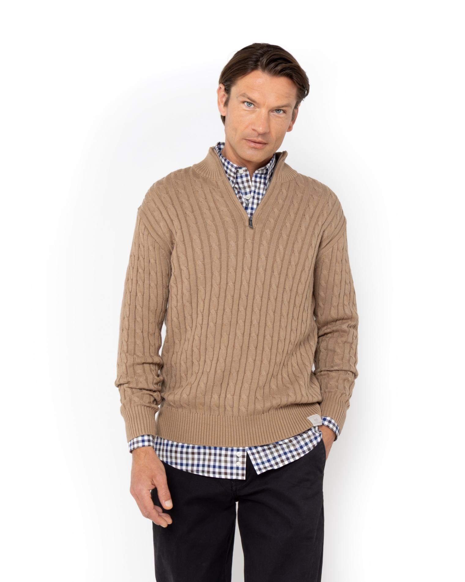 ΑΝΔΡΙΚΟ ΠΛΕΚΤΟ HALF-ZIP ΚΑΜΗΛΟ