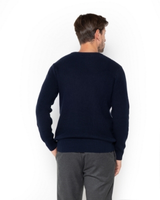 ΑΝΔΡΙΚΟ ΠΛΕΚΤΟ ΛΑΙΜΟΚΟΨΗ REGULAR FIT ΜΠΛΕ thumb