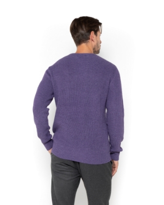 ΑΝΔΡΙΚΟ ΠΛΕΚΤΟ ΛΑΙΜΟΚΟΨΗ REGULAR FIT ΜΩΒ thumb