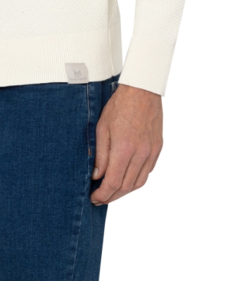 ΠΛΕΚΤΟ ΒΑΜΒΑΚΙ ΚΑΣΜΙΡΙ REGULAR FIT ΕΚΡΟΥ thumb