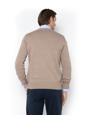 	ΠΛΕΚΤΟ JAQUARD ΛΑΙΜΟΚΟΨΗ REGULAR FIT thumb