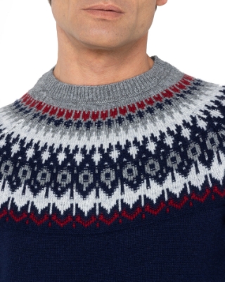 ΠΛΕΚΤΟ JAQUARD ΛΑΙΜΟΚΟΨΗ REGULAR FIT thumb