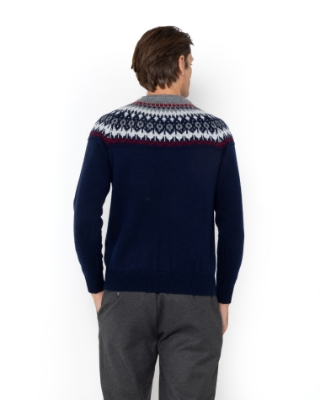 ΠΛΕΚΤΟ JAQUARD ΛΑΙΜΟΚΟΨΗ REGULAR FIT thumb