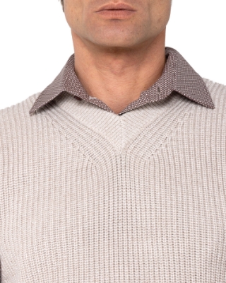 	ΠΛΕΚΤΟ ΑΜΑΝΙΚΟ REGULAR FIT ΕΚΡΟΥ thumb