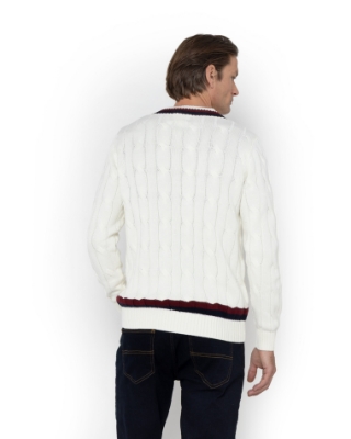 ΠΛΕΚΤΟ V-ΛΑΙΜΟΚΟΨΗ REGULAR FIT thumb