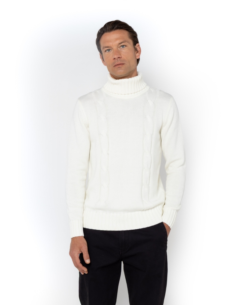 ΠΛΕΚΤΟ ΖΙΒΑΓΚΟ REGULAR FIT ΕΚΡΟΥ