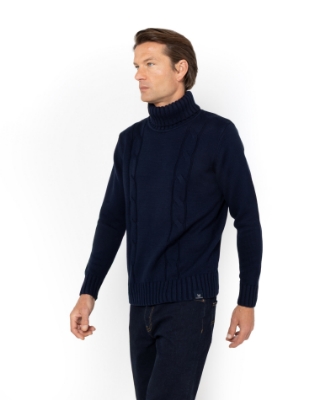 ΠΛΕΚΤΟ ΖΙΒΑΓΚΟ REGULAR FIT ΜΠΛΕ thumb