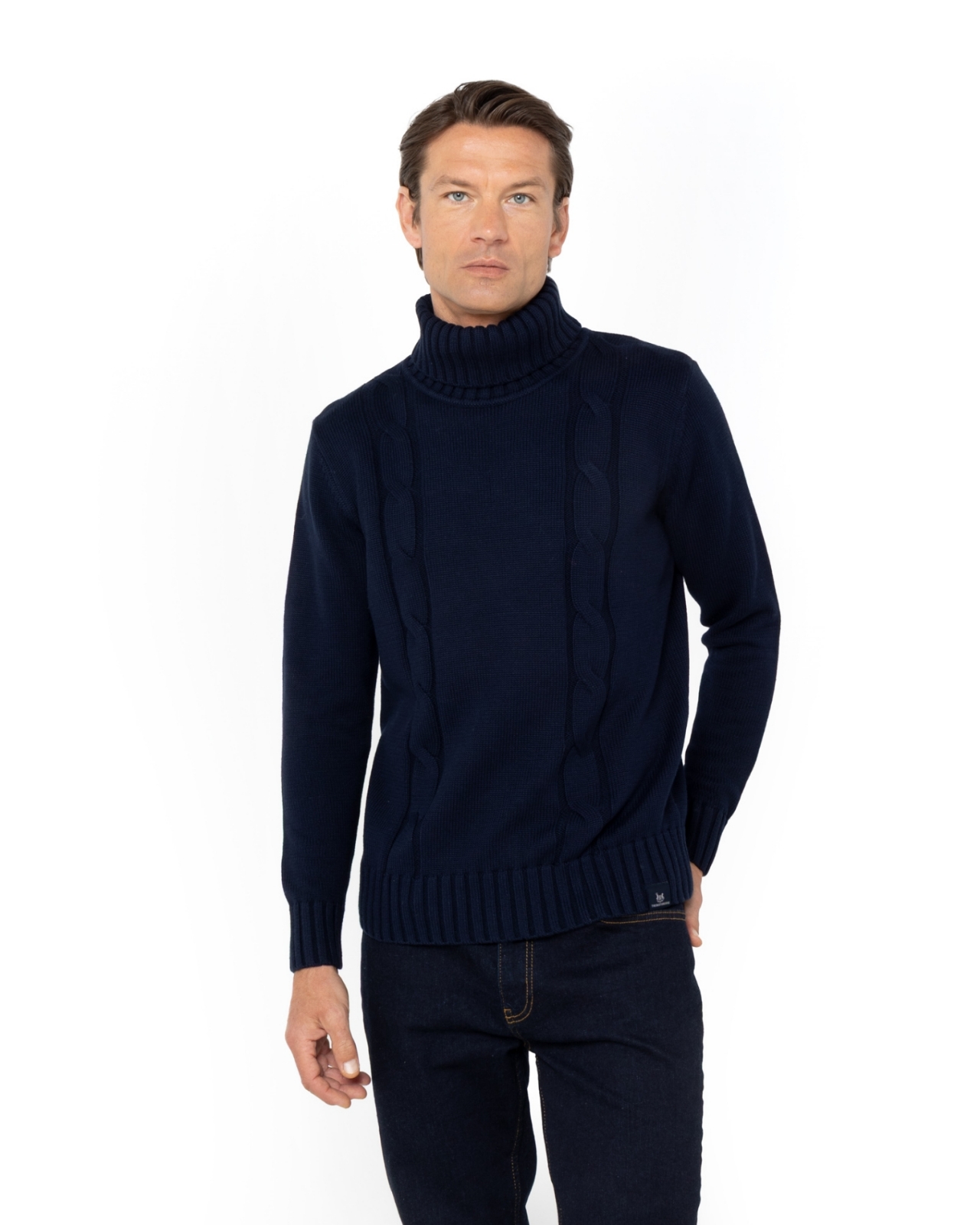 ΠΛΕΚΤΟ ΖΙΒΑΓΚΟ REGULAR FIT ΜΠΛΕ