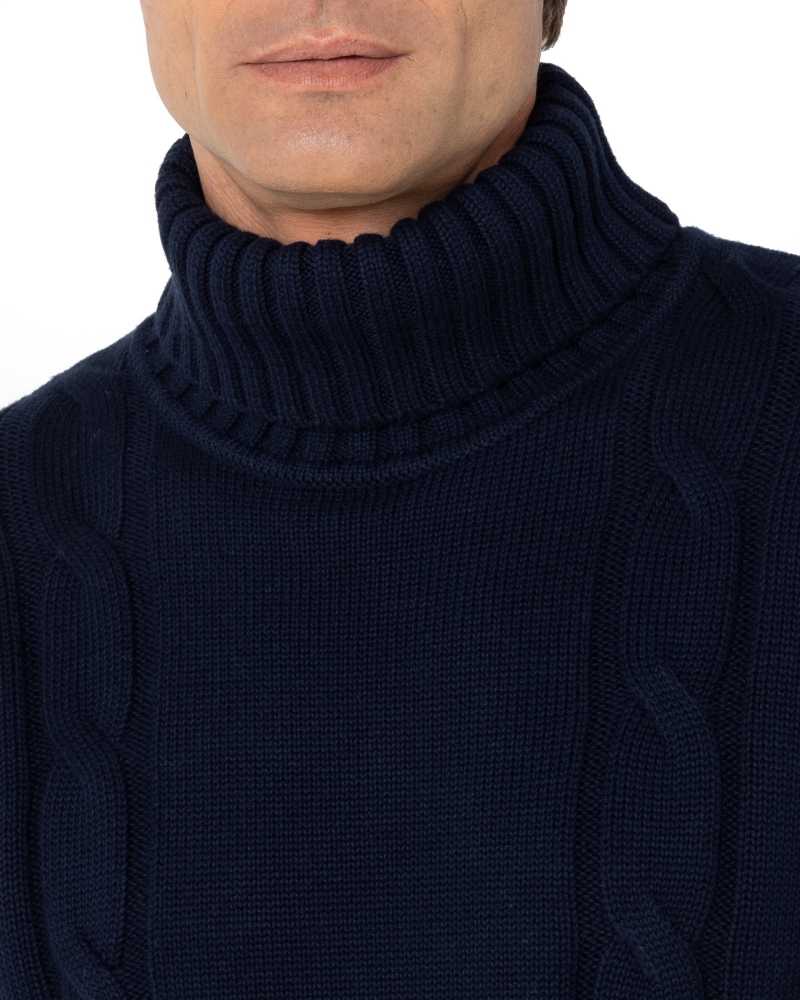 ΠΛΕΚΤΟ ΖΙΒΑΓΚΟ REGULAR FIT ΜΠΛΕ