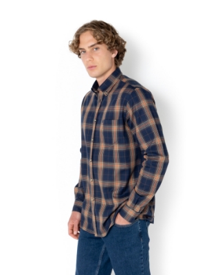 ΑΝΔΡΙΚΟ ΠΟΥΚΑΜΙΣΟ ΚΑΡΟ ΦΑΝΕΛΑ REGULAR FIT thumb