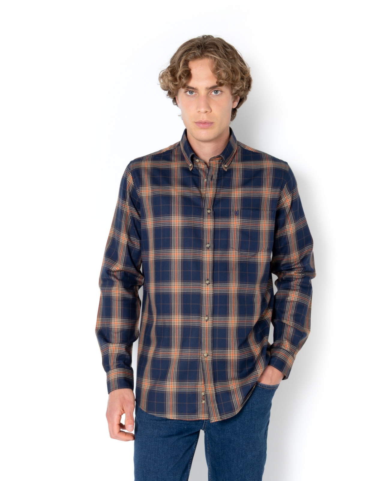 ΑΝΔΡΙΚΟ ΠΟΥΚΑΜΙΣΟ ΚΑΡΟ ΦΑΝΕΛΑ REGULAR FIT