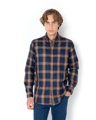 ΑΝΔΡΙΚΟ ΠΟΥΚΑΜΙΣΟ ΚΑΡΟ ΦΑΝΕΛΑ REGULAR FIT thumb