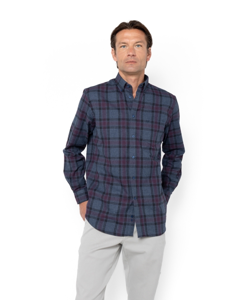 ΑΝΔΡΙΚΟ ΠΟΥΚΑΜΙΣΟ ΚΑΡΟ ΦΑΝΕΛΑ REGULAR FIT