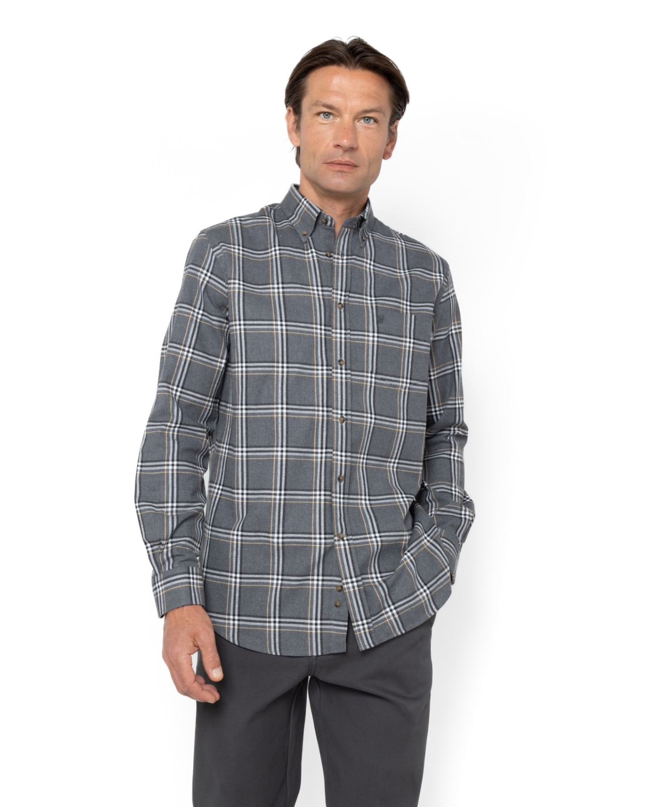 	ΑΝΔΡΙΚΟ ΠΟΥΚΑΜΙΣΟ ΚΑΡΟ ΦΑΝΕΛΑ REGULAR FIT