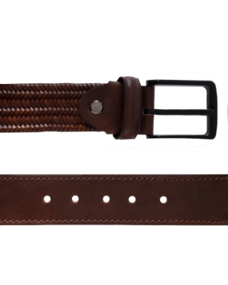 ΖΩΝΗ ΔΕΡΜΑΤΙΝΗ CASUAL ΠΛΕΞΟΥΔΑ ΚΑΦΕ thumb