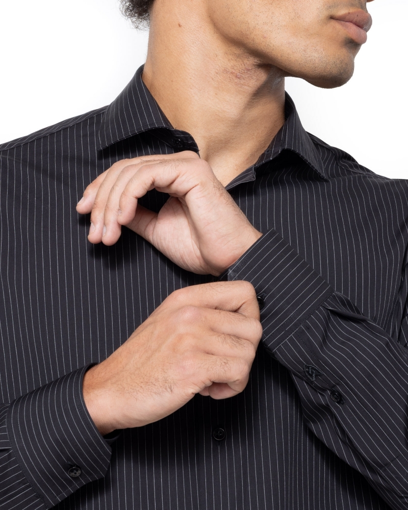 ΑΝΔΡΙΚΟ ΠΟΥΚΑΜΙΣΟ ΡΙΓΕΣ ΠΟΠΛΙΝΑ CUSTOM FIT