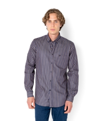 ΠΟΥΚΑΜΙΣΟ ΡΙΓΕΣ TWILL REGULAR FIT thumb