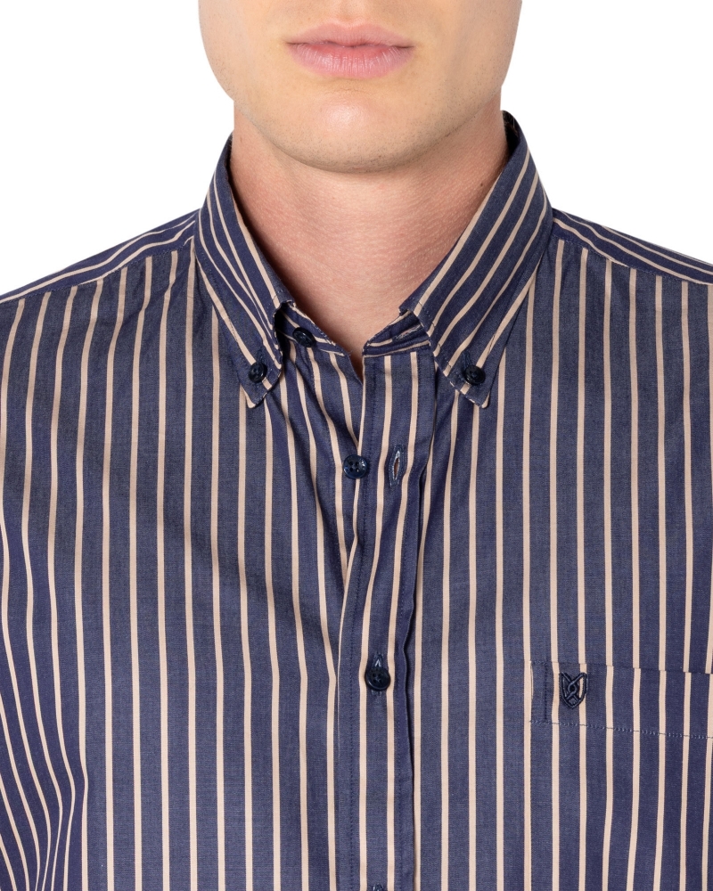 ΠΟΥΚΑΜΙΣΟ ΡΙΓΕΣ TWILL REGULAR FIT