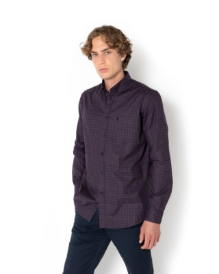 ΑΝΔΡΙΚΟ ΠΟΥΚΑΜΙΣΟ ΚΑΡΟ TWILL REGULAR FIT thumb