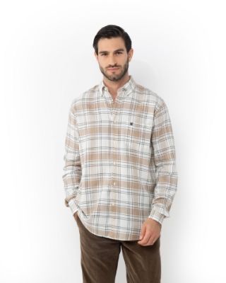 ΑΝΔΡΙΚΟ ΠΟΥΚΑΜΙΣΟ ΚΑΡΟ TWILL REGULAR FIT thumb