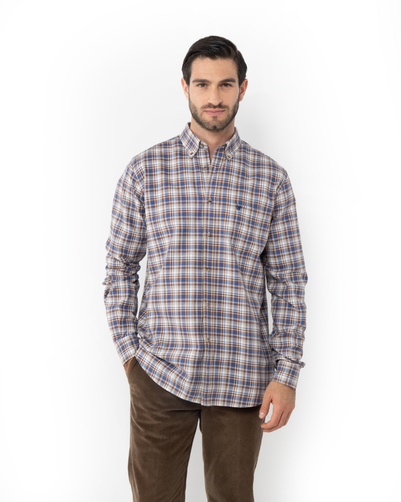 ΑΝΔΡΙΚΟ ΠΟΥΚΑΜΙΣΟ ΚΑΡΟ ΦΑΝΕΛΑ REGULAR FIT