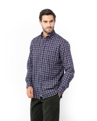 ΑΝΔΡΙΚΟ ΠΟΥΚΑΜΙΣΟ ΚΑΡΟ ΦΑΝΕΛΑ REGULAR FIT thumb