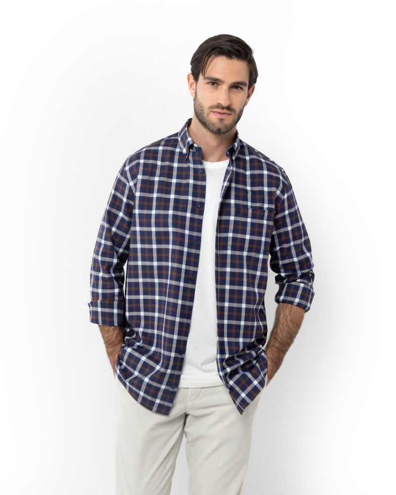 ΑΝΔΡΙΚΟ ΠΟΥΚΑΜΙΣΟ ΚΑΡΟ TWILL REGULAR FIT