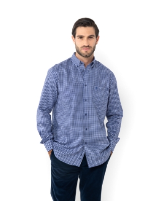 ΑΝΔΡΙΚΟ ΠΟΥΚΑΜΙΣΟ ΚΑΡΟ TWILL REGULAR FIT thumb