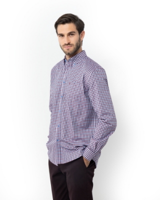 ΑΝΔΡΙΚΟ ΠΟΥΚΑΜΙΣΟ ΚΑΡΟ TWILL REGULAR FIT thumb