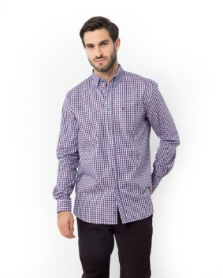 ΑΝΔΡΙΚΟ ΠΟΥΚΑΜΙΣΟ ΚΑΡΟ TWILL REGULAR FIT thumb