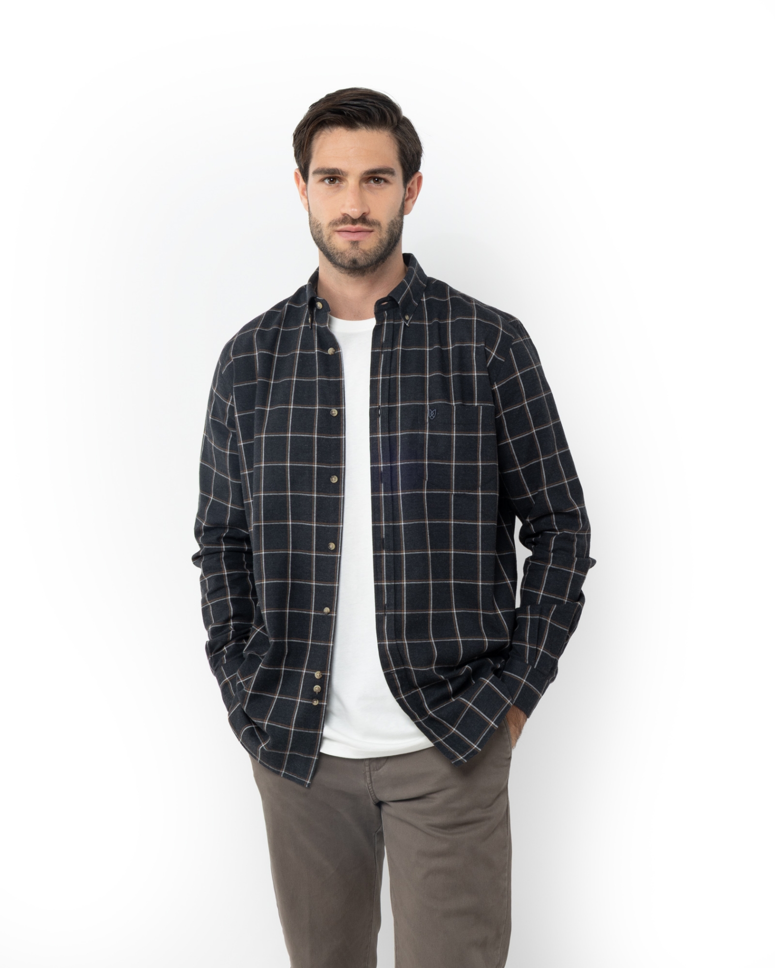 ΑΝΔΡΙΚΟ ΠΟΥΚΑΜΙΣΟ ΚΑΡΟ ΦΑΝΕΛΑ REGULAR FIT