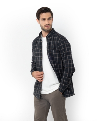 ΑΝΔΡΙΚΟ ΠΟΥΚΑΜΙΣΟ ΚΑΡΟ ΦΑΝΕΛΑ REGULAR FIT thumb