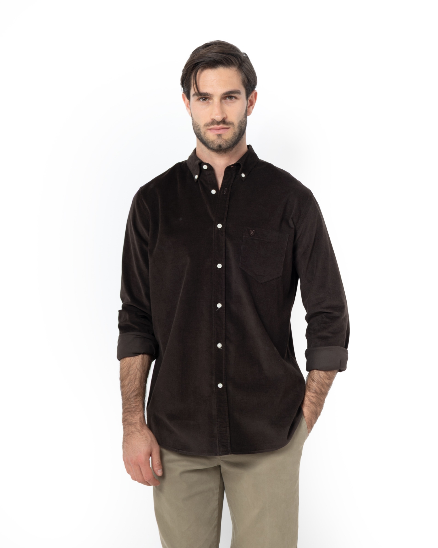 ΑΝΔΡΙΚΟ ΠΟΥΚΑΜΙΣΟ ΚΟΤΛΕ ΚΑΦΕ REGULAR FIT