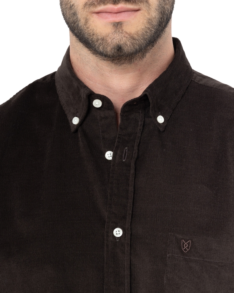 ΑΝΔΡΙΚΟ ΠΟΥΚΑΜΙΣΟ ΚΟΤΛΕ ΚΑΦΕ REGULAR FIT